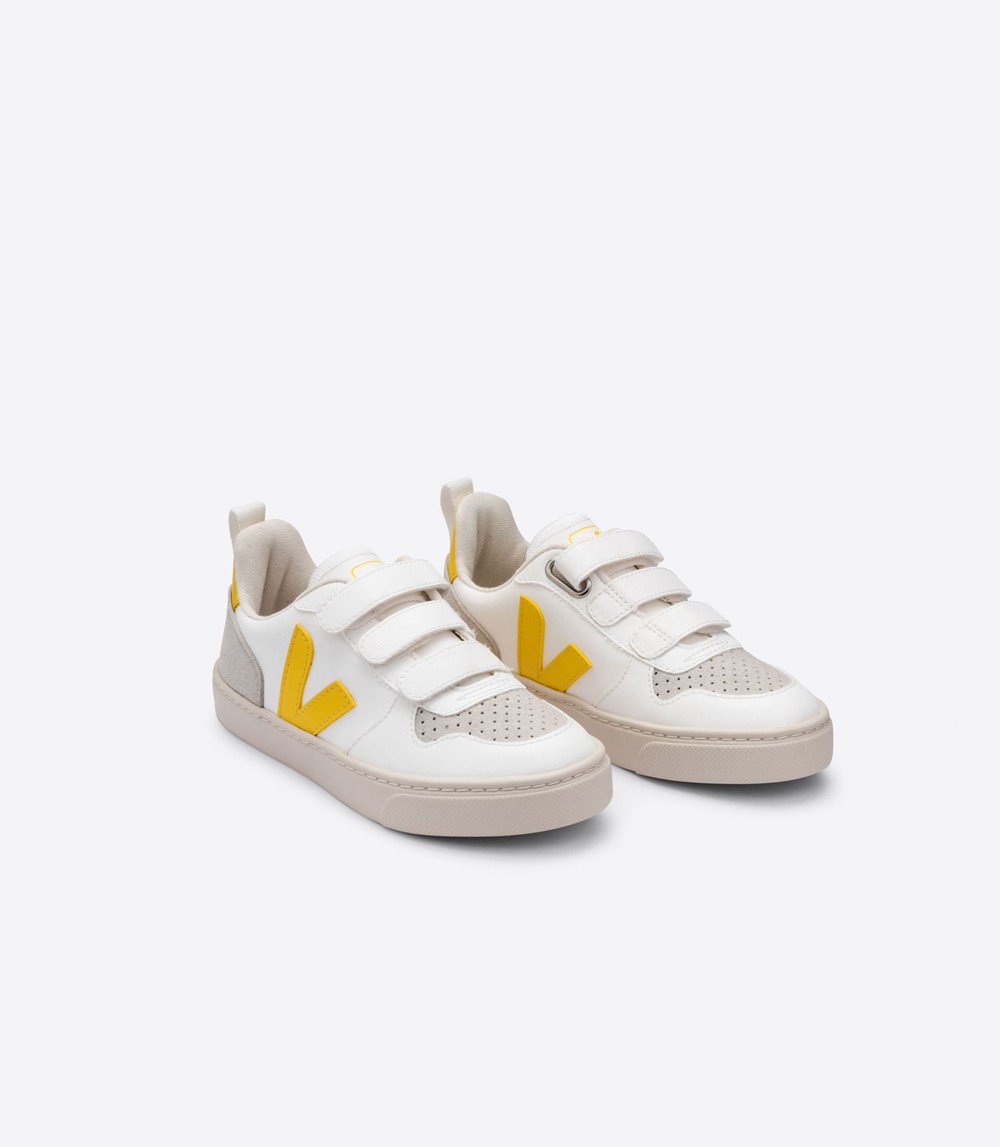 Veja Trainers Kids White - V-10 Velcro Cwl - NIXF-43172